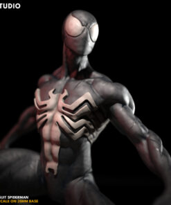 resize black suit spiderman beauty render